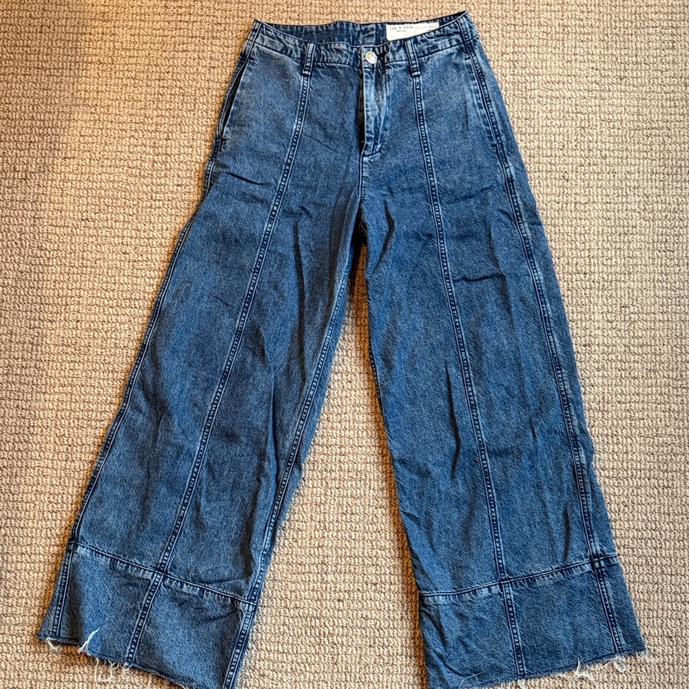 rag & bone Dark Blue Flare Jeans